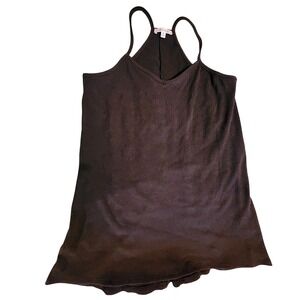 White‎ Birch Womens Black Sleeveless Casual Tank Top Ribbed V Neck